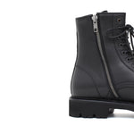 Anfibio donna in vitello nappato nero e fondo in gomma extralight D214PZVNE 37 ROSSI 