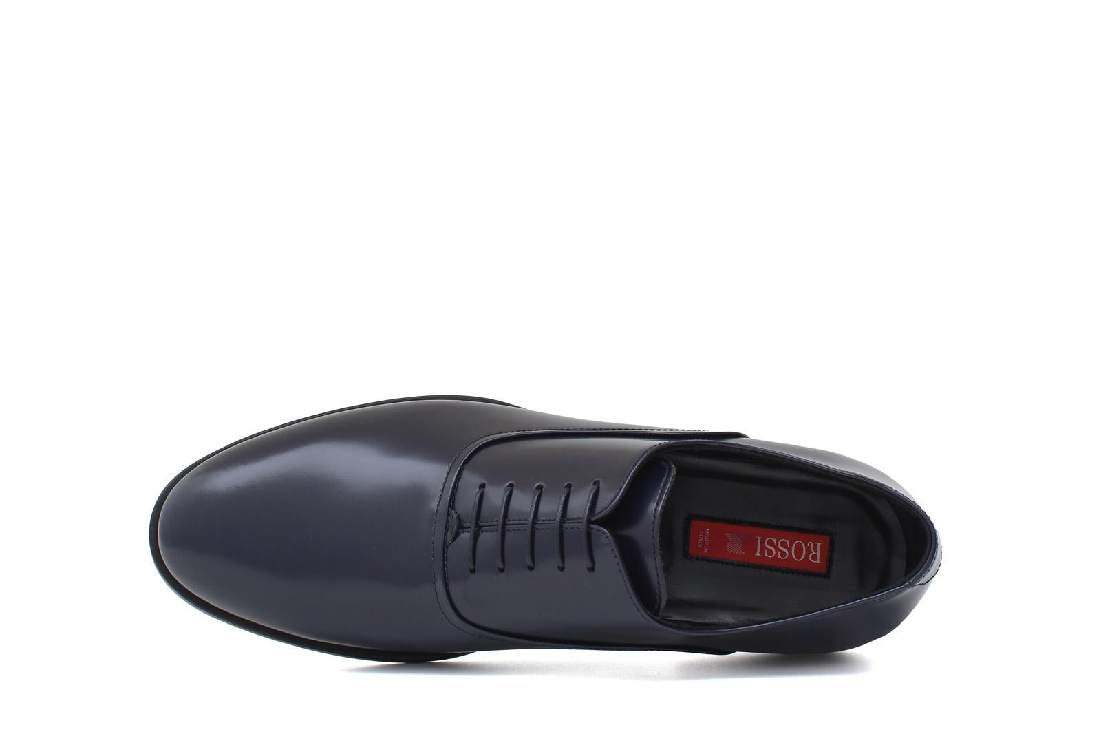 Francesina in vitello spazzolato navy  con fondo in cuoio 221TNAV 271 ROSSI 