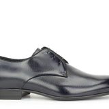 Derby in vernice blu stampata Mag con fondo in cuoio 7621SMAGBLU 168  UN ROSSI 