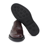 Derby donna stile inglese in vitello spazzolato prugna e fondo in gomma cucito D216GCPBO 20 ROSSI 