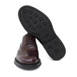 Derby donna stile inglese in vitello spazzolato prugna e fondo in gomma cucito D216GCPBO 20 ROSSI 