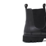 Stivaletto modello beatles in vitello spazzolato semilucido nero con fondo in gomma leggera 457PCALNE 177 ROSSI 