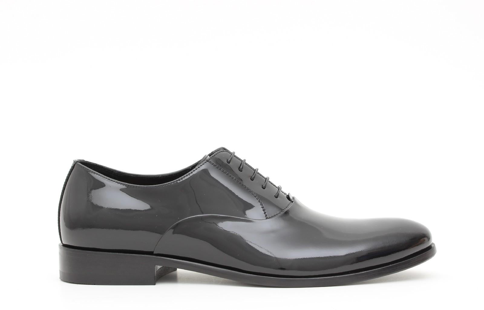 Francesina in vernice nero con fondo in cuoio 8635VN 250 ROSSI 