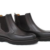 Beatles in pellame bufalo testa di moro sfumato con fondo in gomma leggera 1207PRTM 377 ROSSI 