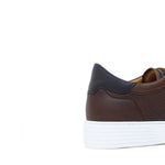 Sneaker in vitello naturale  traforato nel colore marrone sfumato e fondo in gomma leggera 326DIXCAS 1104 ROSSI 