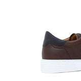 Sneaker in vitello naturale  traforato nel colore marrone sfumato e fondo in gomma leggera 326DIXCAS 1104 ROSSI 