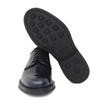 Derby donna in vitello spazzolato blu con fondo in gomma cucito D218CALB 17 ROSSI 