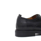 Derby stile inglese in vitello spazzolato nero con fondo in gomma 8103GRCALNE 156 ROSSI 
