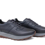 Sneaker in vitello naturale color blu sfumato e fondo in gomma leggera vibram 1255VBLU 629 ROSSI 