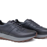 Sneaker in vitello naturale color blu sfumato e fondo in gomma leggera vibram 1255VBLU 629 ROSSI 