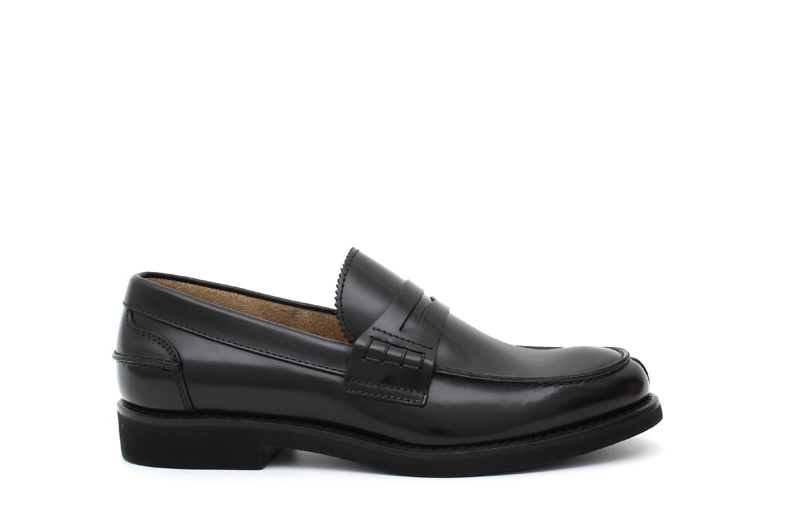 College stile inglese in vitello spazzolato nero con fondo in gomma leggera 5940GCNE 973 ROSSI 