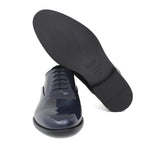 Francesina  in vernice bluette  con  fondo in cuoio 607VBETTE 277 ROSSI 