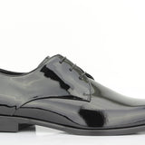 Derby in vernice nera con fondo in cuoio 7652VN 90 ROSSI 