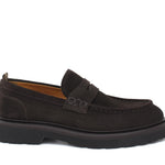 Mocassino stile ingegnere in suede  testa di moro e fondo gomma leggera 1223CHSMO 389 ROSSI 