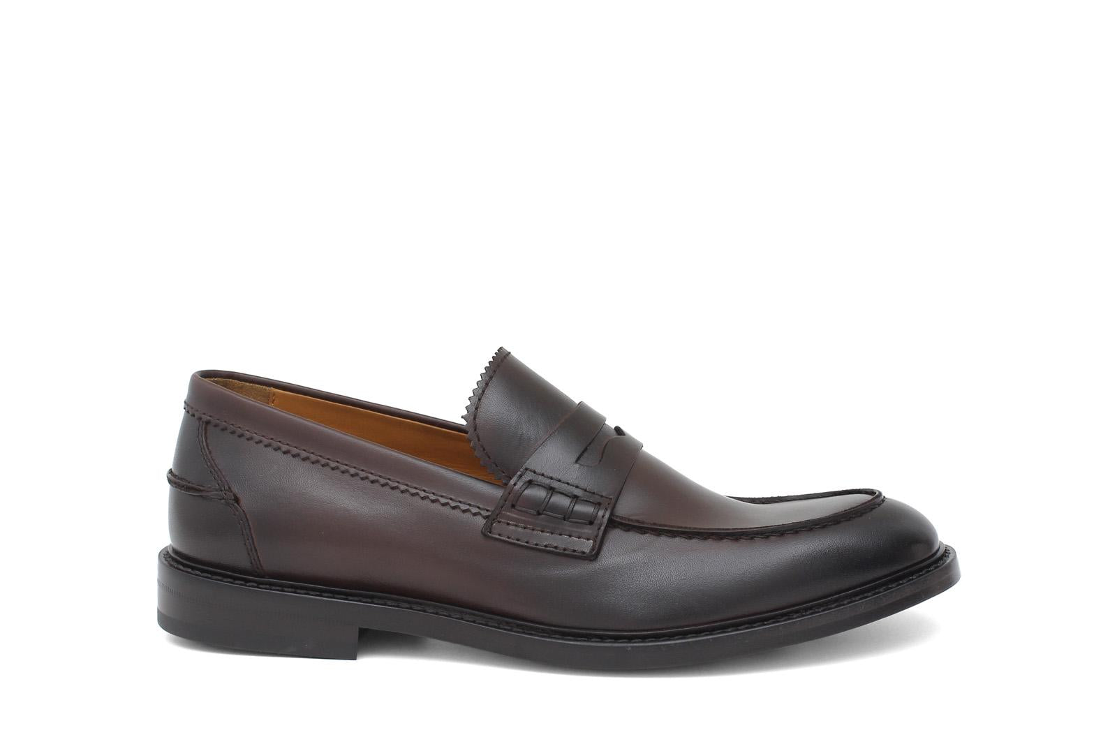 College in vitello a pieno fiore anticato color marrone e fondo in cuoio antiscivolo 1552SMM 199 ROSSI 