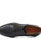 Francesina  con puntalino in vitellino morbido color nero con fondo cuoio antiscivolo cucito blake 214LSN 251  UN ROSSI 