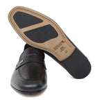 Mocassino in canguro colore nero e fondo in cuoio antiscivolo cucito blake 1542CANER 136 ROSSI 