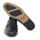Mocassino in canguro colore nero e fondo in cuoio antiscivolo cucito blake 1542CANER 136 ROSSI 