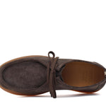 Sneaker modello ingegnere in camoscio lavato color testa di moro e fondo in gomma 1052TESP 1097 ROSSI 