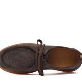 Sneaker modello ingegnere in camoscio lavato color testa di moro e fondo in gomma 1052TESP 1097 ROSSI 