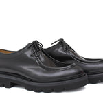Stringata modello ingegnere in vitello spazzolato nero e fondo in gomma leggero 929CLFNE 1085 ROSSI 