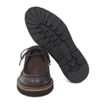 Stringata modello ingegnere in vitello nabuk testa di moro e fondo in gomma leggero 1252RETM 1084 ROSSI 