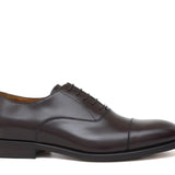 Francesina in vitello spazzolato marrone con fondo in cuoio antiscivolo 5885CAMOK 1049  UN ROSSI 