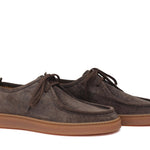 Sneaker modello ingegnere in camoscio lavato color testa di moro e fondo in gomma 1052TESP 1097 ROSSI 
