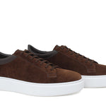 Sneaker in camoscio traforato color ciocolat e fondo in gomma leggera 326COCFLO 1096 ROSSI 