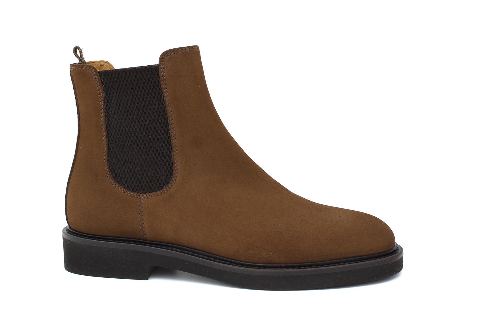 Beatles donna in camoscio rasato color bruciato con fondo in gomma leggera D220PCRIBRU 26 ROSSI 