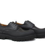 Derby in bufalo nero, riporto in caucciù con fondo in  gomma  leggera 412BFNE 123 ROSSI 