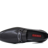 Mocassino in canguro nero con fondo in gomma 7629MCNER 1021 ROSSI 