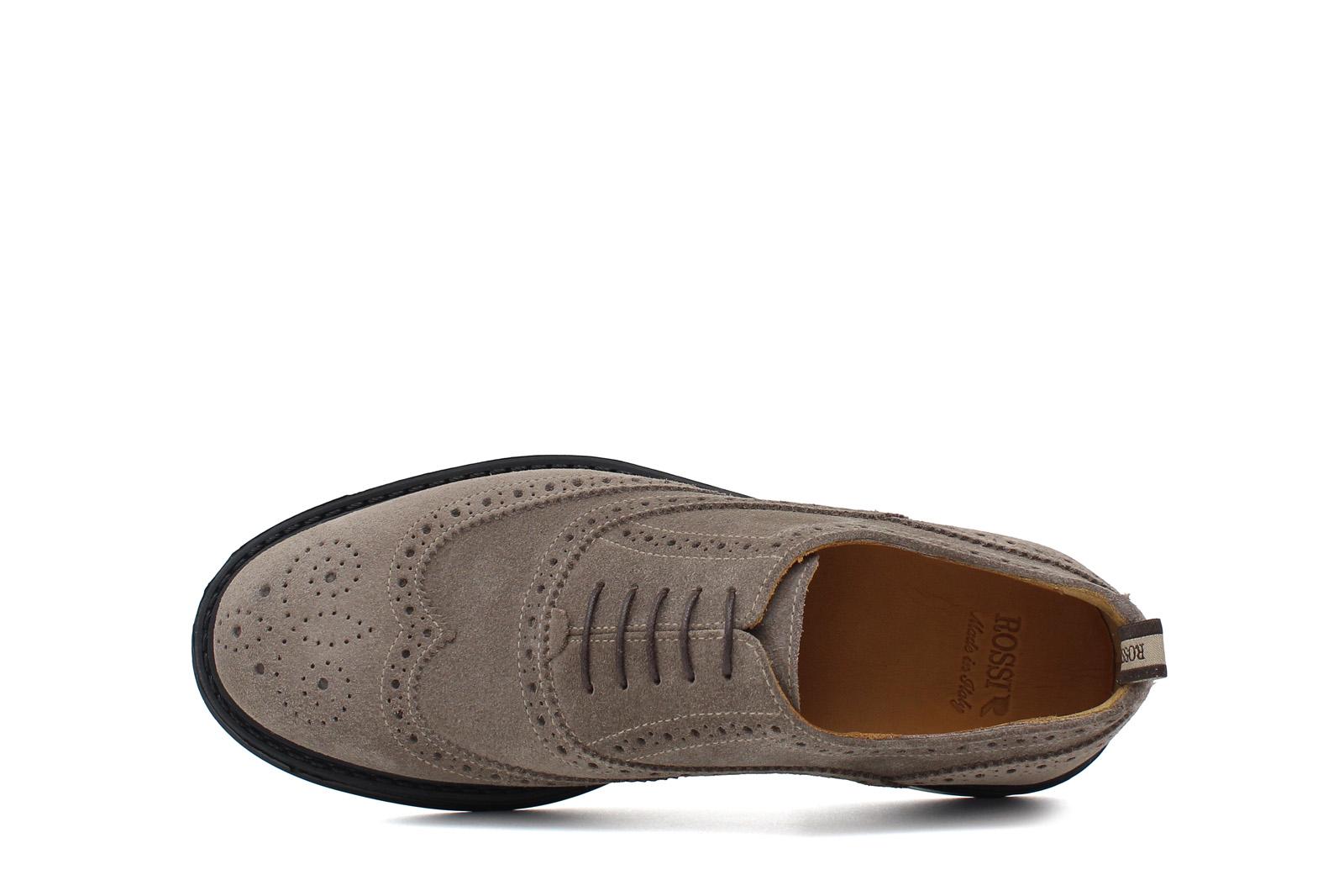 Derby donna stile inglese in suede color sabbia e fondo in gomma cucito D216GHSBIS 16 ROSSI 