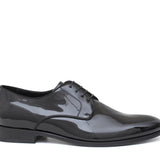 Derby in vernice nera con fondo in cuoio 7608VERNER 390 ROSSI 