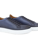Sneaker in vitello naturale  traforato nel colore navy sfumato e fondo in gomma leggera 326DIXJ 73 ROSSI 