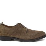 Derby in camoscio lavato color marrone e fondo in gomma cucito blake 6403GTSESA 275 ROSSI 
