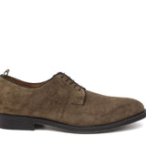 Derby in camoscio lavato color marrone e fondo in gomma cucito blake 6403GTSESA 275 ROSSI 