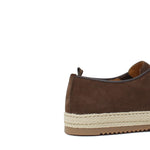 Slip on in camoscio color marrone con fondo in gomma intrecciato 1093FMUST 632 ROSSI 