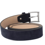 Cinta in camoscio blu h 35 con fibbia nikel satinato F03421NKHSSB 10 ROSSI 