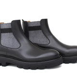 Stivaletto beatles in vitello nero e fondo in gomma leggera 9154CTPBN 1082 ROSSI 