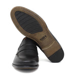Mocassino in vitello naturale nero con fondo in gomma cucito blake 9640DIXNE 27 ROSSI 