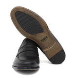 Mocassino in vitello naturale nero con fondo in gomma cucito blake 9640DIXNE 27 ROSSI 
