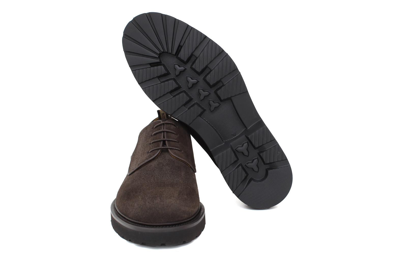 Derby in suede testa di moro  con fondo in gomma leggera 1279CHSMO 220 ROSSI 