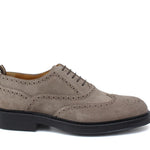 Derby donna stile inglese in suede color sabbia e fondo in gomma cucito D216GHSBIS 16 ROSSI 