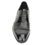 Francesina in vernice e nappa color nero con fondo cuoio antiscivolo 7641VERNER 110 ROSSI 