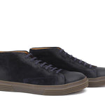 Sneakers polacchino in camoscio anticato blu con fondo in gomma 110PHSSB 388  UN ROSSI 