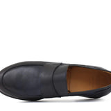 Mocassino in vitello naturale blu sfumato con fondo in gomma cucito blake 9640GDIXBLU 152 ROSSI 