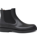 Stivaletto beatles in vitello a fiore  nero e fondo in gomma 154PRBNE 372 ROSSI 