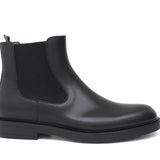 Stivaletto beatles in vitello a fiore  nero e fondo in gomma 154PRBNE 372 ROSSI 