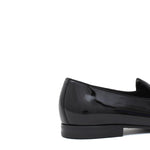 Pantofola con mappine in vernice nero con fondo iin cuoio 6604VNER 412 ROSSI 